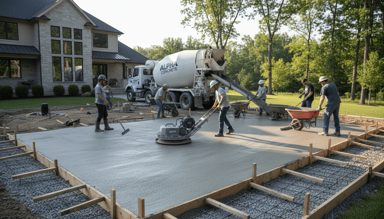 Preparing the subgrade for a concrete pour